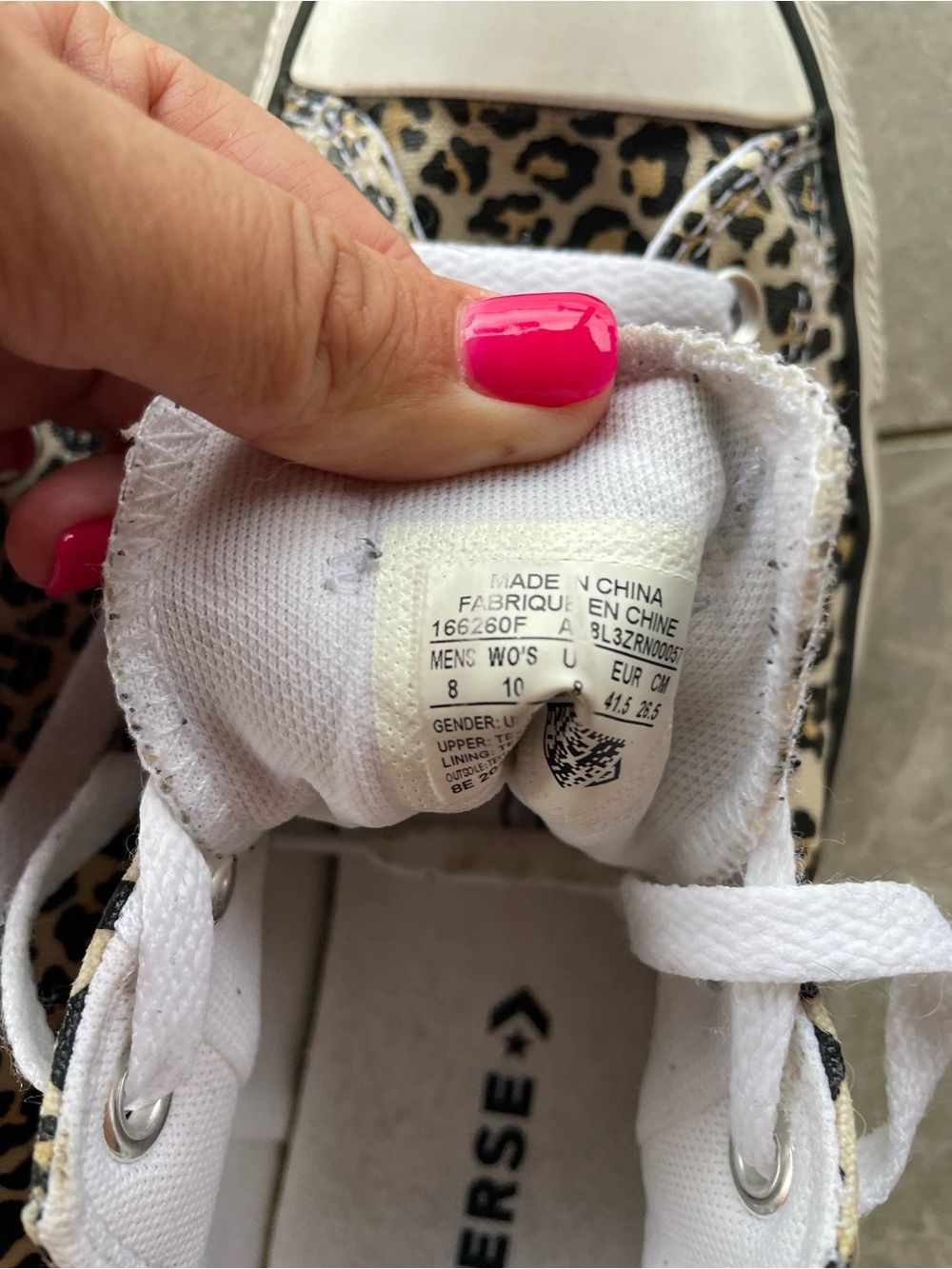 Leopard Converse. EUC Size 10. - Picture 9 of 9